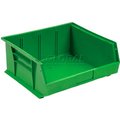 Global Industrial Hang & Stack Storage Bin, Plastic, 11 in W, 5 in H, Green 269685GN